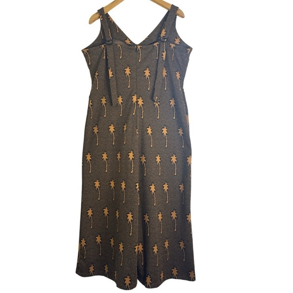 Anthropologie By Hutch Mimi Cropped Wide Leg Jumpsuit Palm Tree Print X-Large - Picture 10 of 15